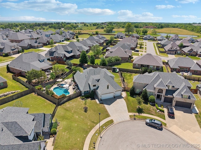 birds eye view of property featuring a residential view