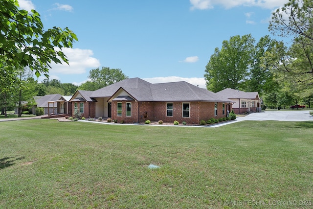 9998 E 460th Rd, Claremore, OK 74017 - view of front of house featuring a front yard and brick siding