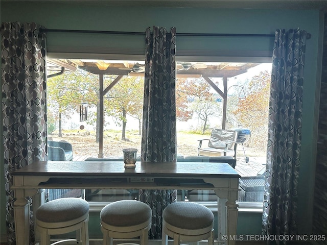 view of dining room