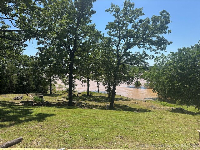 1082 Gaines Creek Loop, Eufaula, OK 74432 - view of grassy yard with a water view