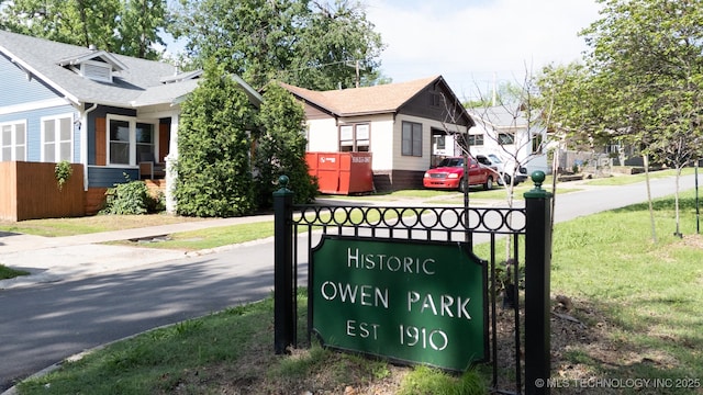 1304 W Easton St, Tulsa, OK 74127 - community sign featuring a lawn and fence