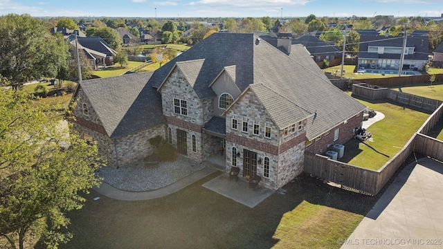 drone / aerial view with a residential view