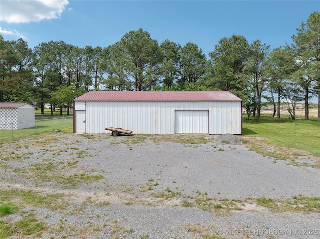 19978 E Murrell Rd, Tahlequah, OK 74464 - view of pole building featuring fence and a lawn
