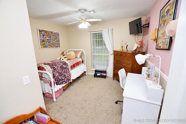 26204 S 532nd Rd, Park Hill, OK 74451 - carpeted bedroom with ceiling fan
