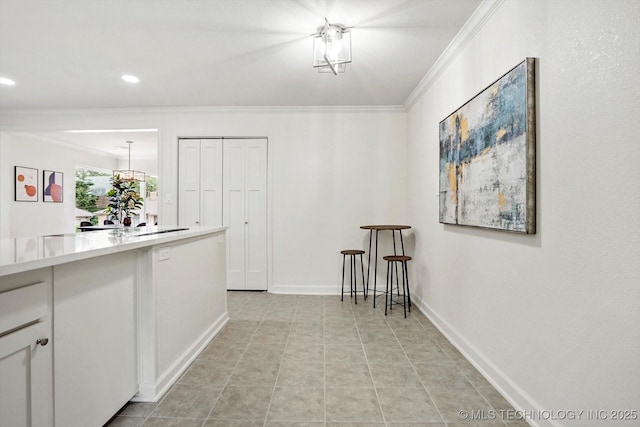 4814 E 37th St, Tulsa, OK 74135 - dining area featuring crown molding, recessed lighting, and baseboards