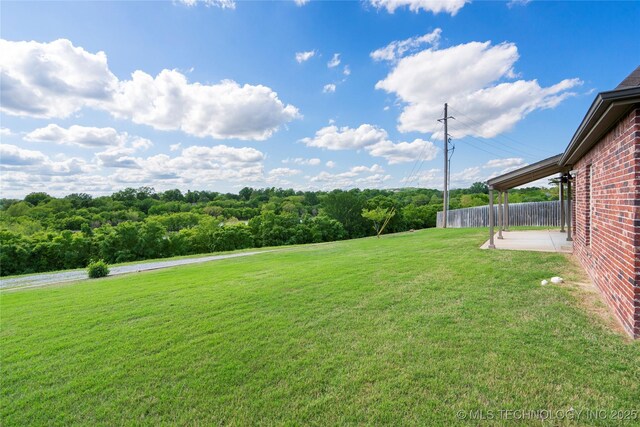 9502 S 73rd E Ave, Tulsa, OK 74133 - view of yard with a patio and fence