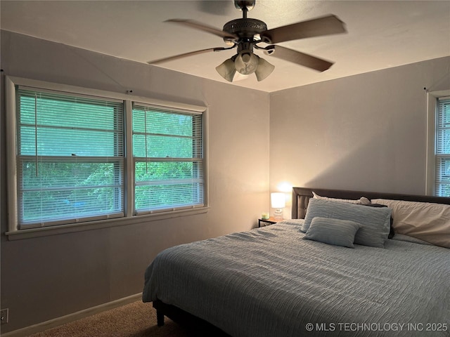 116 S Camden St, Muskogee, OK 74403 - bedroom featuring carpet floors, a ceiling fan, and baseboards