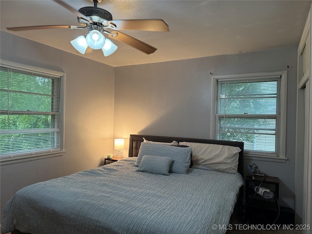 116 S Camden St, Muskogee, OK 74403 - bedroom with multiple windows and a ceiling fan