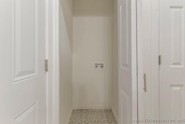 interior space featuring baseboards