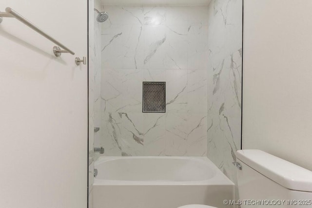 full bath with shower / bathing tub combination and toilet