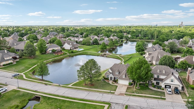 309 E 125th Ct S, Jenks, OK 74037 - drone / aerial view with a residential view and a water view