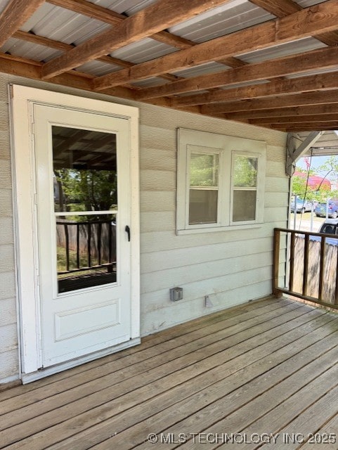 view of wooden terrace