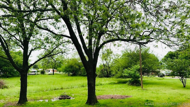 view of property's community with a lawn