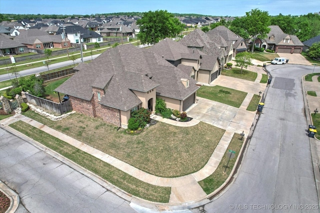 drone / aerial view featuring a residential view