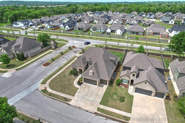 drone / aerial view featuring a residential view