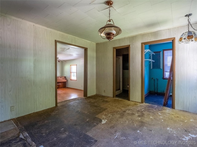 view of unfurnished dining area