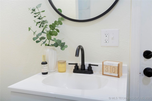 interior details with vanity