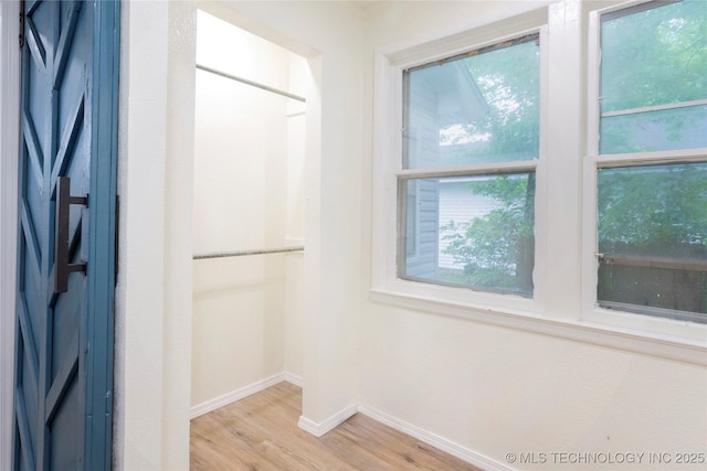 interior space featuring light wood-style floors