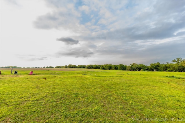 view of landscape featuring a rural view