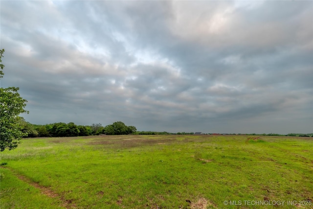 view of landscape featuring a rural view