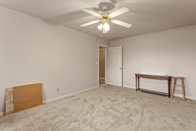 13303 E 95th Pl N, Owasso, OK 74055 - carpeted spare room with baseboards and ceiling fan