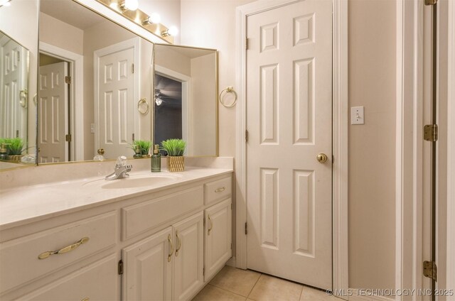 13303 E 95th Pl N, Owasso, OK 74055 - bathroom with tile patterned flooring and vanity
