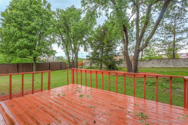 13303 E 95th Pl N, Owasso, OK 74055 - deck featuring a yard and a fenced backyard