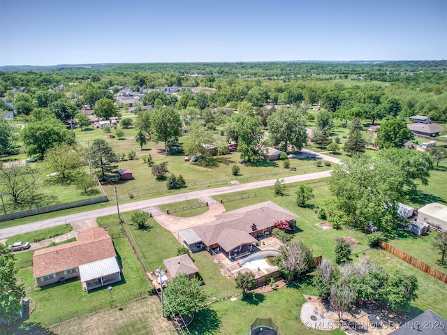 bird's eye view with a residential view