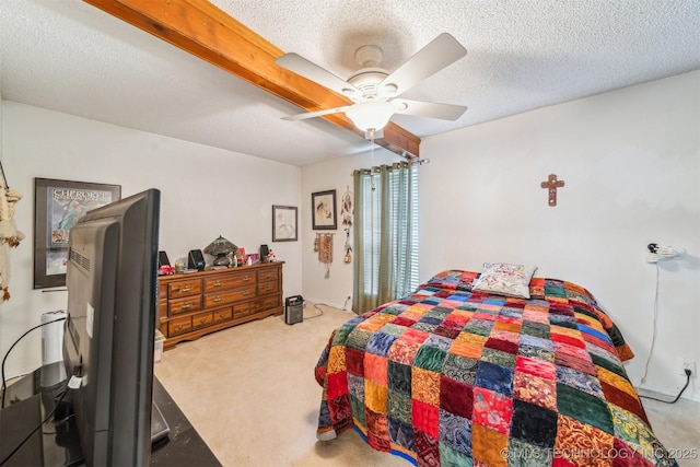 25805 S Clayton Ave, Claremore, OK 74019 - bedroom featuring a textured ceiling, carpet, and ceiling fan