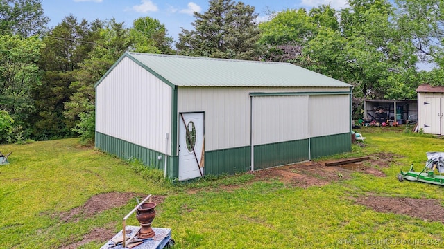 25805 S Clayton Ave, Claremore, OK 74019 - view of pole building featuring a yard