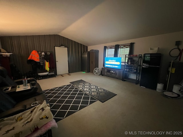 bonus room with carpet and vaulted ceiling