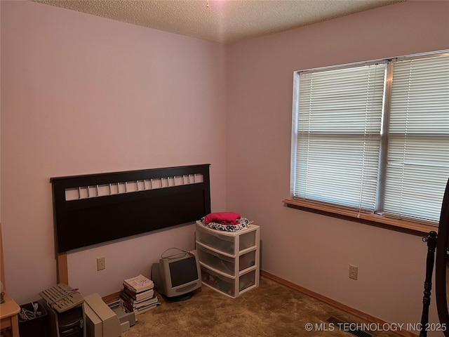 16 B St NW, Inola, OK 74036 - interior space featuring carpet floors and a textured ceiling