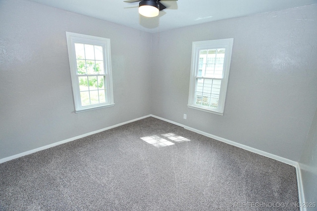 2212 Monta Ave, Muskogee, OK 74403 - carpeted empty room with ceiling fan and baseboards