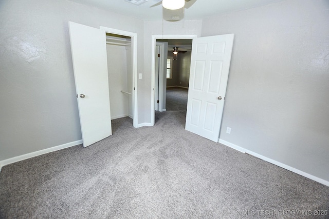 2212 Monta Ave, Muskogee, OK 74403 - unfurnished bedroom featuring carpet floors, baseboards, a closet, and visible vents
