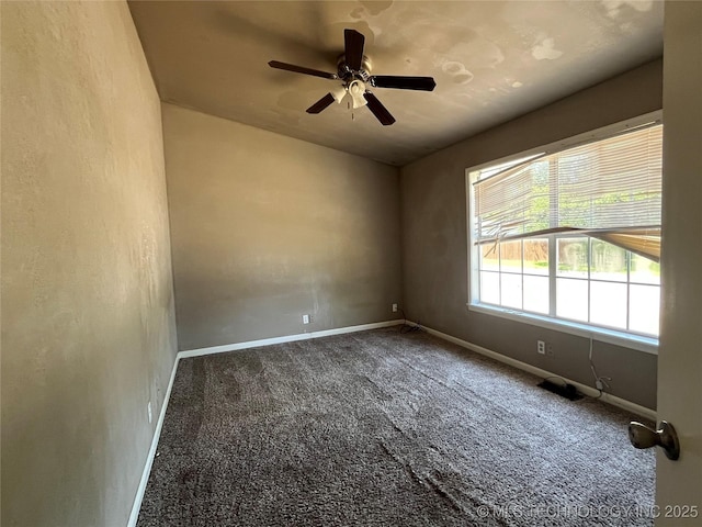 304 E 45th Ct, Tulsa, OK 74105 - spare room featuring carpet flooring, a ceiling fan, and baseboards
