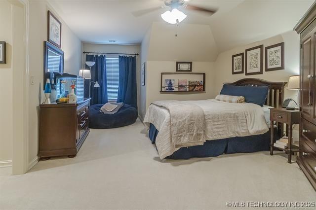 11615 S New Haven Ave, Tulsa, OK 74137 - bedroom featuring baseboards, carpet, and ceiling fan