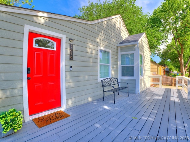 view of wooden deck