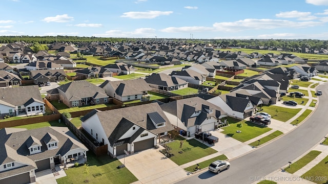 drone / aerial view with a residential view