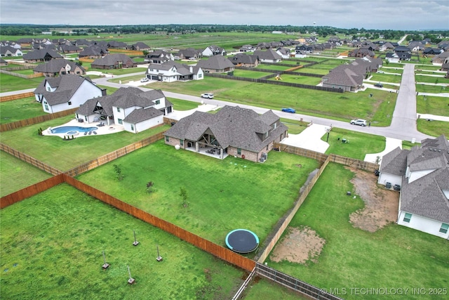 birds eye view of property featuring a residential view
