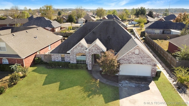 aerial view of residential area