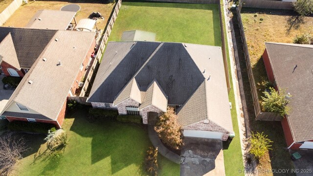 view from above of property
