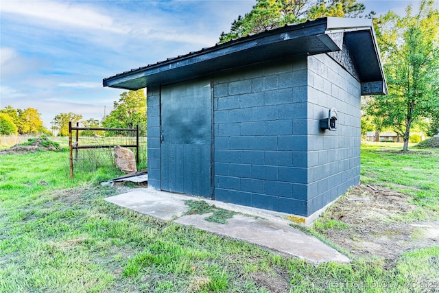 view of shed