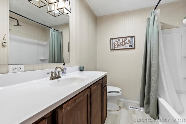 4604 Maple Dr, Sand Springs, OK 74063 - bathroom with visible vents, baseboards, toilet, and vanity
