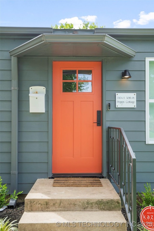 view of doorway to property