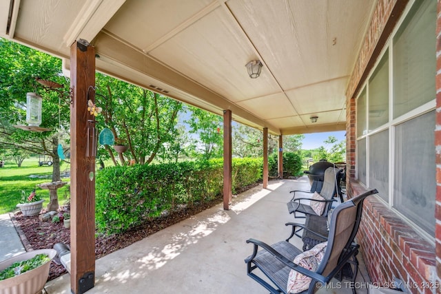 view of patio / terrace featuring a porch
