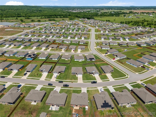 29327 E 80th St SE, Broken Arrow, OK 74014 - birds eye view of property featuring a water view