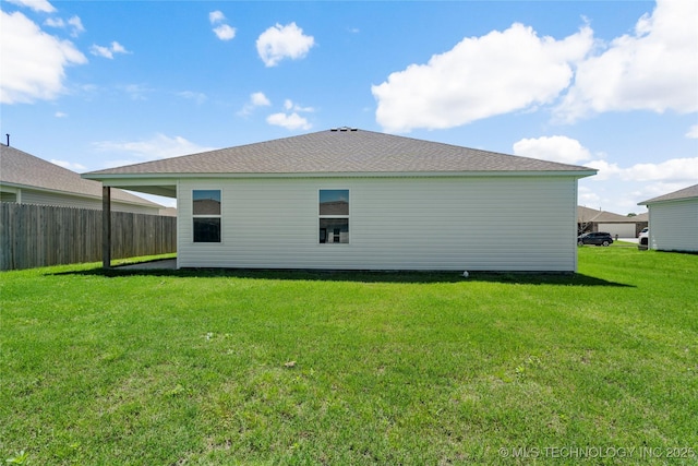 29327 E 80th St SE, Broken Arrow, OK 74014 - rear view of property featuring fence and a yard