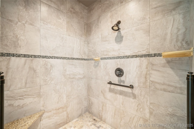 full bathroom with tiled shower