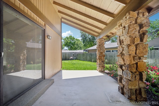 view of patio / terrace with a fenced backyard