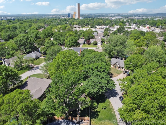 bird's eye view featuring a residential view
